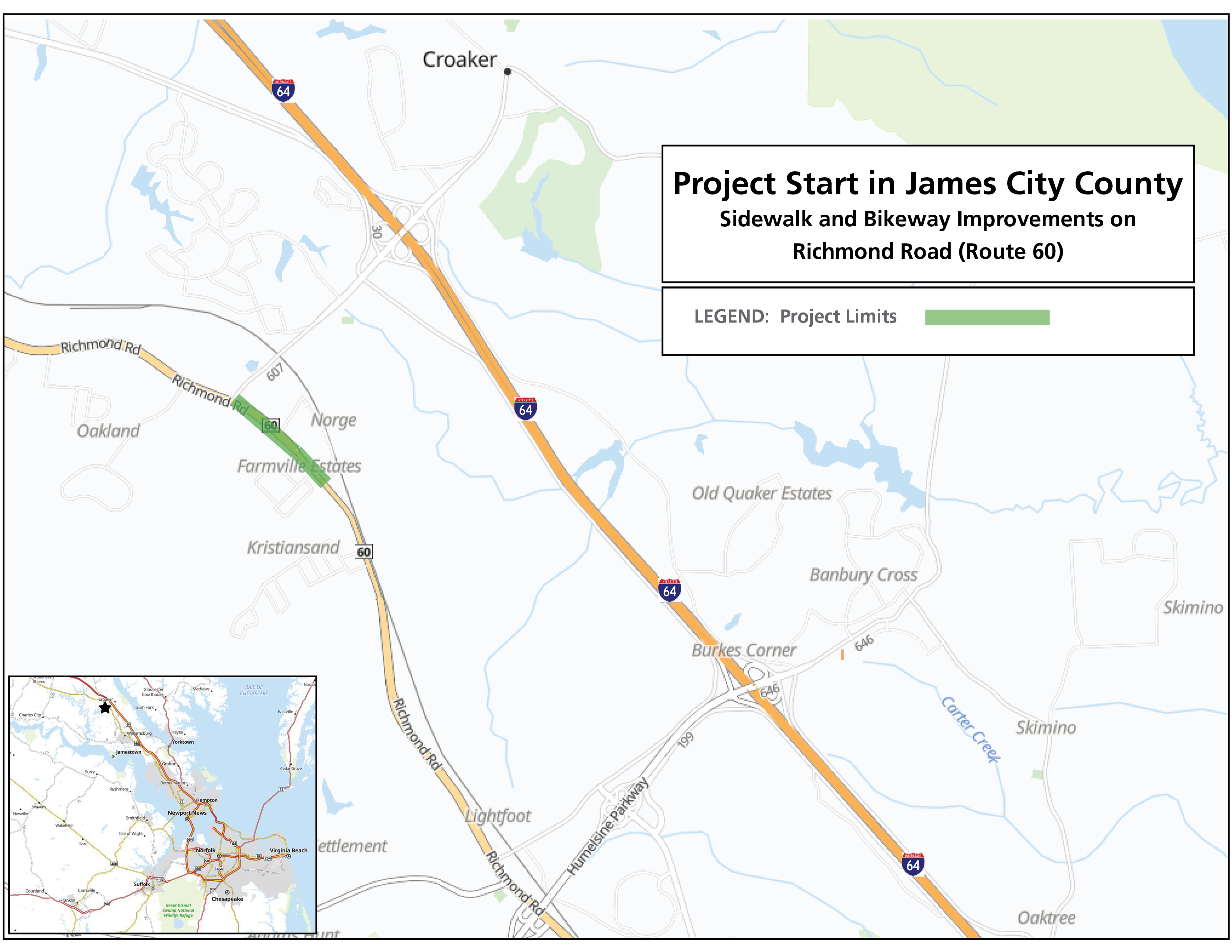 project location segment on Richmond Road