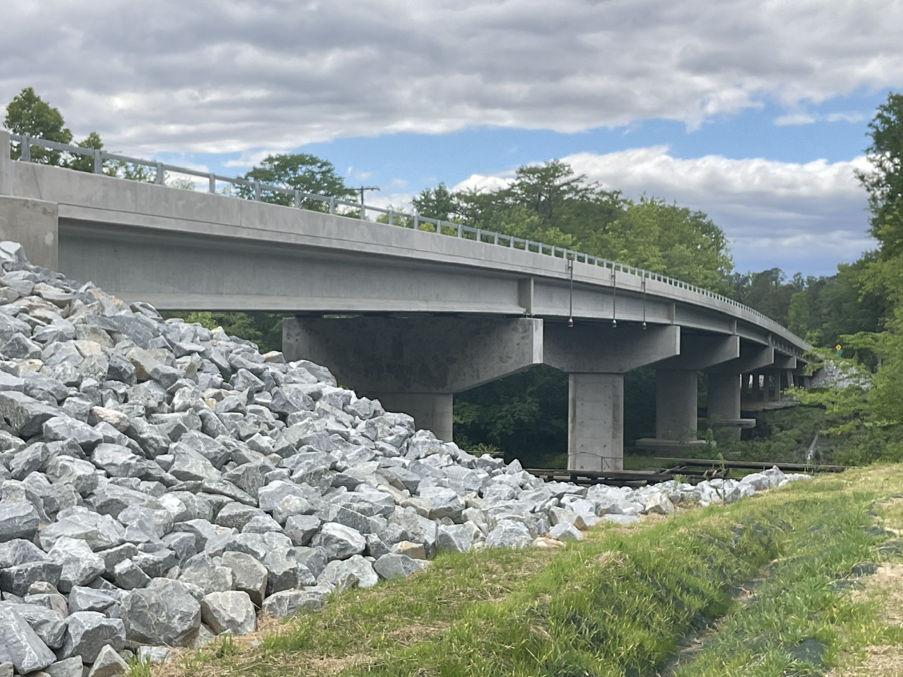 View of the new bridge on Route 189