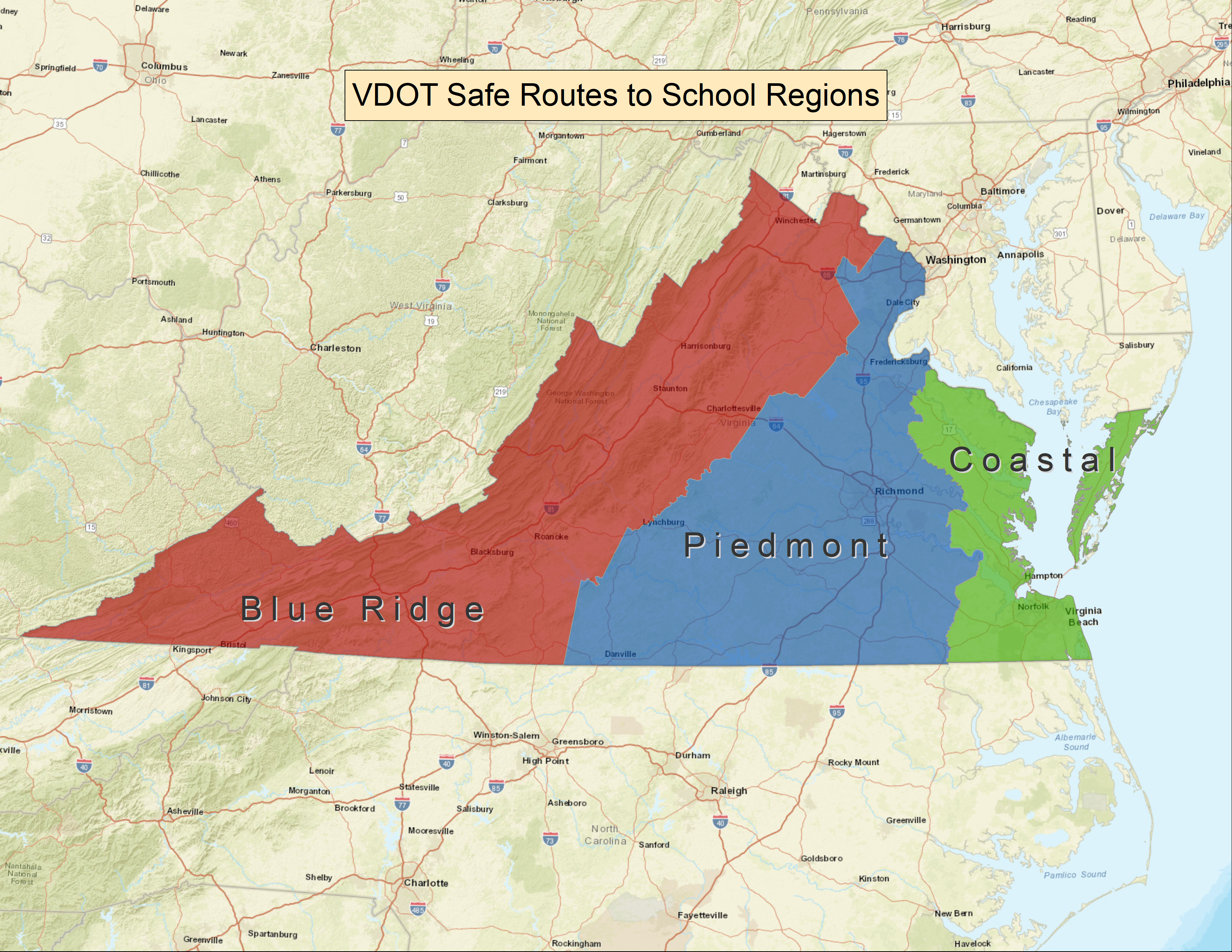 LTAC Regional Map by City and County